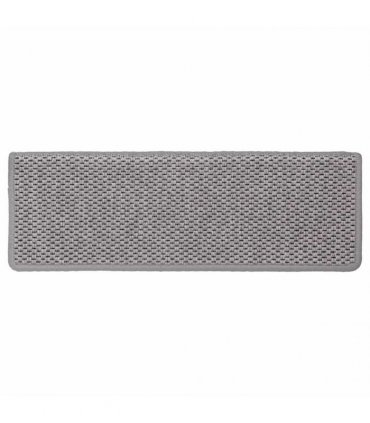 vidaXL Stair Mats Self-adhesive Sisal-Look 30 pcs 65x21x4 cm Silver