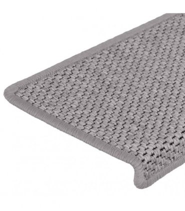 vidaXL Stair Mats Self-adhesive Sisal-Look 30 pcs 65x21x4 cm Silver