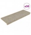 vidaXL Stair Mats Self-adhesive Sisal-Look 30pcs 65x21x4cm Light Green