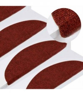 vidaXL Stair Mats Self-adhesive 30 pcs Red 56x17x3 cm