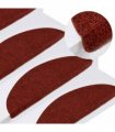 vidaXL Stair Mats Self-adhesive 30 pcs Red 56x17x3 cm
