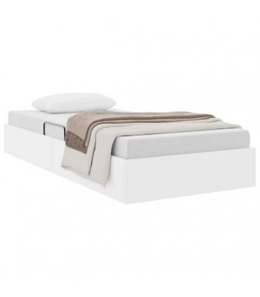 vidaXL Storage Bed White 100 x 203 cm Faux leather