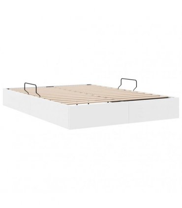 vidaXL Storage Bed White 153 x 203 cm Faux leather