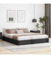 vidaXL Storage Bed Black 193 x 203 cm Faux leather
