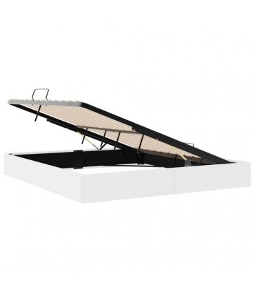 vidaXL Storage Bed White 193 x 203 cm Faux leather