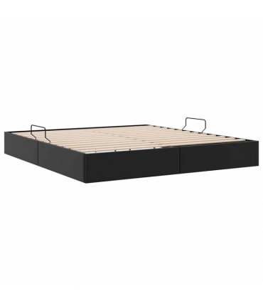 vidaXL Storage Bed Black 183 x 213 cm Faux leather