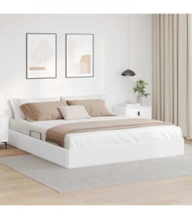 vidaXL Storage Bed White 183 x 213 cm Faux leather