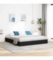 vidaXL Storage Bed with Storage Black 180 x 200 cm Fabric