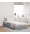 vidaXL Storage Bed Light Grey 100 x 203 cm Fabric