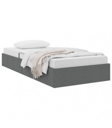 vidaXL Storage Bed Dark Grey 100 x 203 cm Fabric