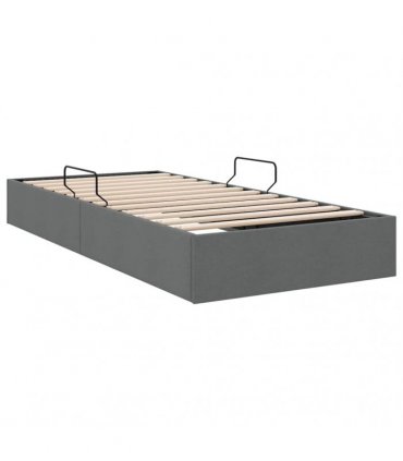 vidaXL Storage Bed Dark Grey 100 x 203 cm Fabric