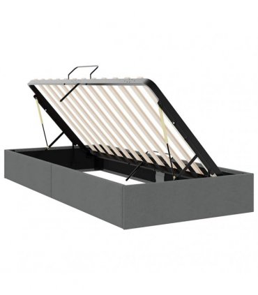 vidaXL Storage Bed Dark Grey 100 x 203 cm Fabric