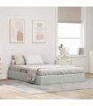 vidaXL Storage Bed Light Grey 137 x 190 cm Velvet