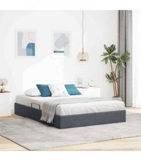 vidaXL Storage Bed Dark Grey 137 x 190 cm Velvet