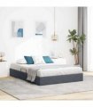 vidaXL Storage Bed Dark Grey 137 x 190 cm Velvet