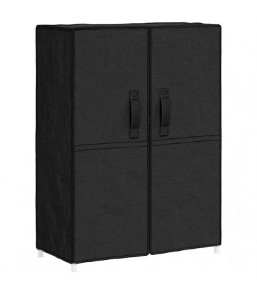 vidaXL Shoe Cabinet Black 60x28x90 cm Fabric