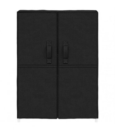 vidaXL Shoe Cabinet Black 60x28x90 cm Fabric
