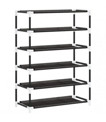 vidaXL Shoe Cabinet Black 60x28x90 cm Fabric