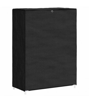 vidaXL Shoe Cabinet Black 60x28x90 cm Fabric