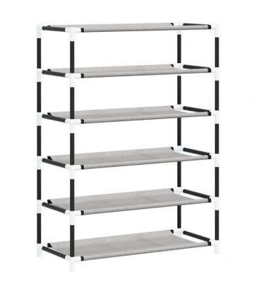 vidaXL Shoe Cabinet Grey 60x28x90 cm Fabric