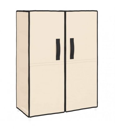 vidaXL Shoe Cabinet Cream 60x28x90 cm Fabric