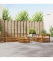 vidaXL Outdoor Sofa Set 6 pcs 5-Seaters Natural Solid Acacia Wood