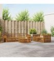 vidaXL Outdoor Sofa Set 6 pcs 5-Seaters Natural Solid Acacia Wood