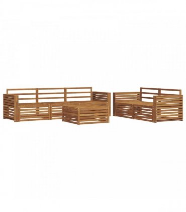 vidaXL Outdoor Sofa Set 6 pcs 5-Seaters Natural Solid Acacia Wood