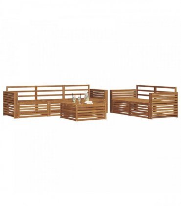 vidaXL Outdoor Sofa Set 6 pcs 5-Seaters Natural Solid Acacia Wood