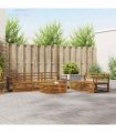 vidaXL Outdoor Sofa Set 6 pcs 5-Seaters Natural Solid Acacia Wood