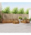 vidaXL Outdoor Sofa Set 7 pcs 6-Seaters Natural Solid Acacia Wood