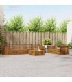 vidaXL Outdoor Sofa Set 7 pcs 6-Seaters Natural Solid Acacia Wood