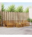 vidaXL Outdoor Sofa Set 7 pcs 6-Seaters Natural Solid Acacia Wood