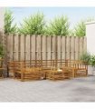 vidaXL Outdoor Sofa Set 7 pcs 6-Seaters Natural Solid Acacia Wood