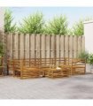 vidaXL Outdoor Sofa Set 7 pcs 6-Seaters Natural Solid Acacia Wood
