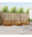vidaXL Outdoor Sofa Set 8 pcs 7-Seaters Natural Solid Acacia Wood
