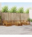 vidaXL Outdoor Sofa Set 8 pcs 7-Seaters Natural Solid Acacia Wood