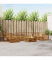 vidaXL Outdoor Sofa Set 8 pcs 7-Seaters Natural Solid Acacia Wood