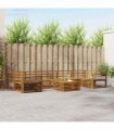 vidaXL Outdoor Sofa Set 8 pcs 7-Seaters Natural Solid Acacia Wood