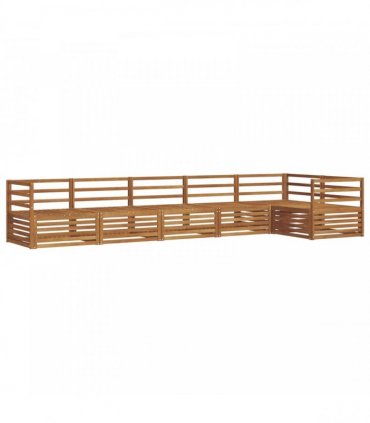 vidaXL Outdoor Sofa Set 6 pcs 6-Seaters Natural Solid Acacia Wood