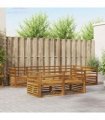 vidaXL Outdoor Sofa Set 7 pcs 7-Seaters Natural Solid Acacia Wood