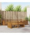 vidaXL Outdoor Sofa Set 7 pcs 7-Seaters Natural Solid Acacia Wood