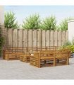 vidaXL Outdoor Sofa Set 9 pcs 8-Seaters Natural Solid Acacia Wood