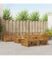 vidaXL Outdoor Sofa Set 9 pcs 8-Seaters Natural Solid Acacia Wood
