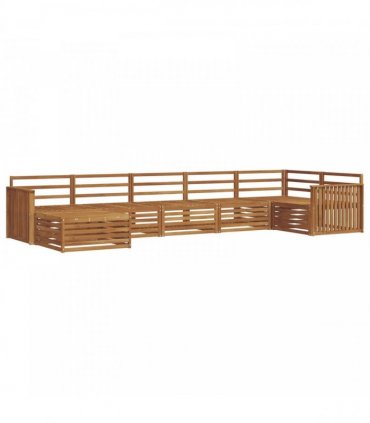 vidaXL Outdoor Sofa Set 7 pcs 7-Seaters Natural Solid Acacia Wood