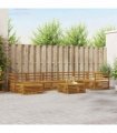 vidaXL Outdoor Sofa Set 8 pcs 7-Seaters Natural Solid Acacia Wood