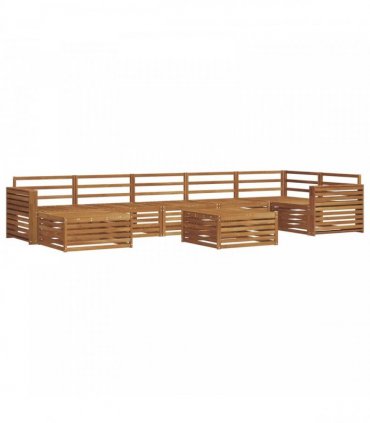 vidaXL Outdoor Sofa Set 8 pcs 7-Seaters Natural Solid Acacia Wood