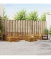 vidaXL Outdoor Sofa Set 8 pcs 7-Seaters Natural Solid Acacia Wood
