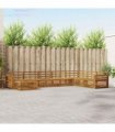 vidaXL Outdoor Sofa Set 8 pcs 7-Seaters Natural Solid Acacia Wood