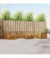 vidaXL Outdoor Sofa Set 9 pcs 7-Seaters Natural Solid Acacia Wood